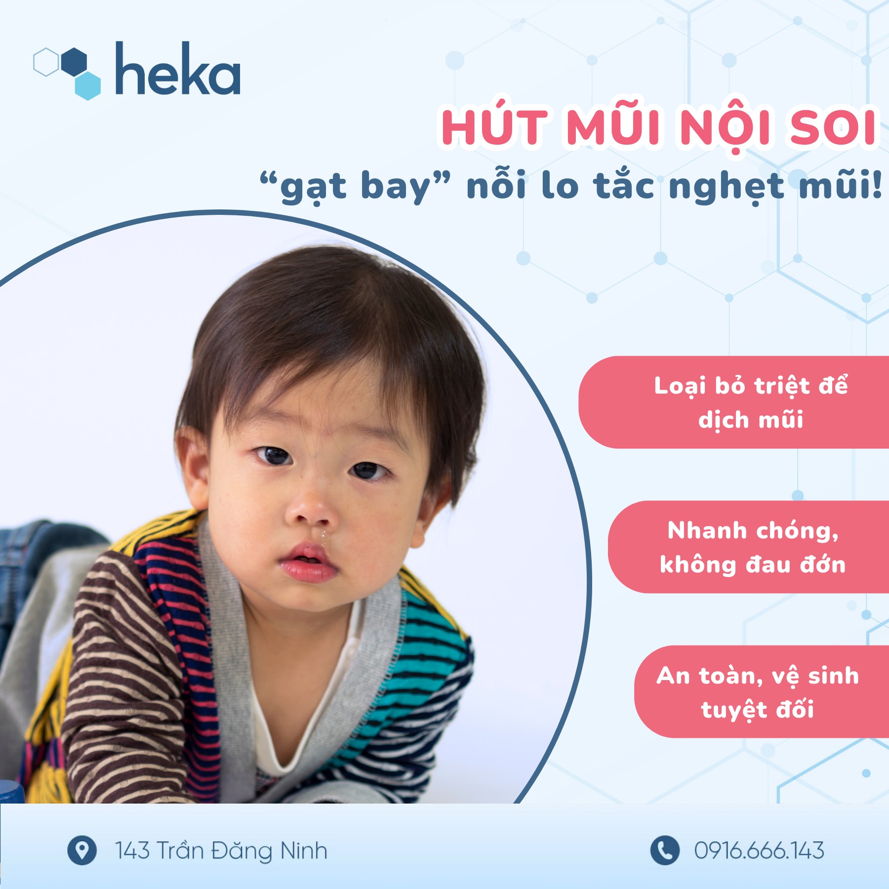 HÚT MŨI NỘI SOI - đánh bay nỗi lo con TẮC NGHẸT MŨI - Phòng Khám Tai Mũi Họng Heka